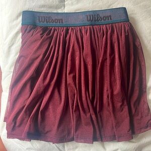 NWOT Wilson Limitless Tennis Skirt in Burgundy ‘Port Royale’ color